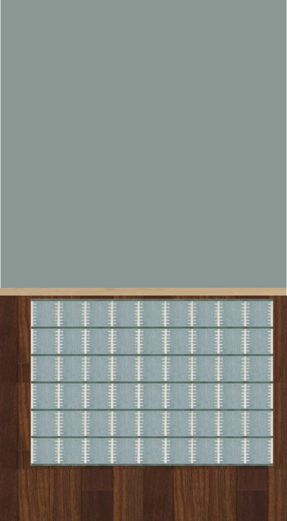 Example of the 60–30–10 rule showing the dominant colour occupying around 60% of the space through walls and main elements.